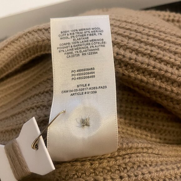 Aritzia Wilfred Nextdoor Merino Wool Cardigan Sweater Size XXS in Brown - Picture 9 of 10